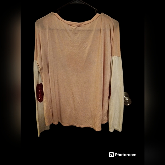 KMC USA Pink with Hearts Oversized Tee Size Lg - Picture 3 of 7